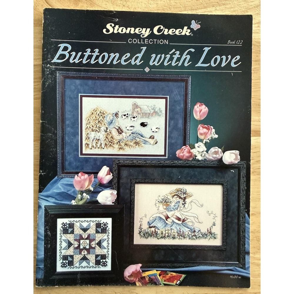 Buttoned With Love Stoney Creek Cross Stitch Pattern Booklet 122 First Printing